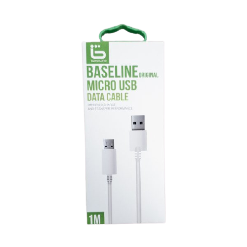 כבל סינכרון וטעינה BASELINE MICRO-USB 2M