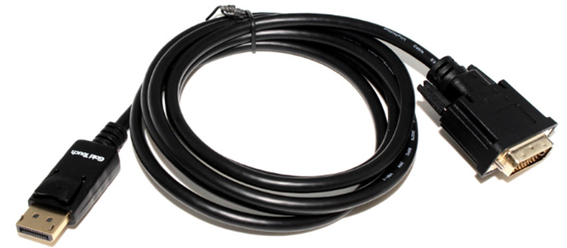 כבל מחיבור Display Port זכר לחיבור DVI נקבה באורך 1.8 מטר Gold Touch - תומך 4K 30Hz