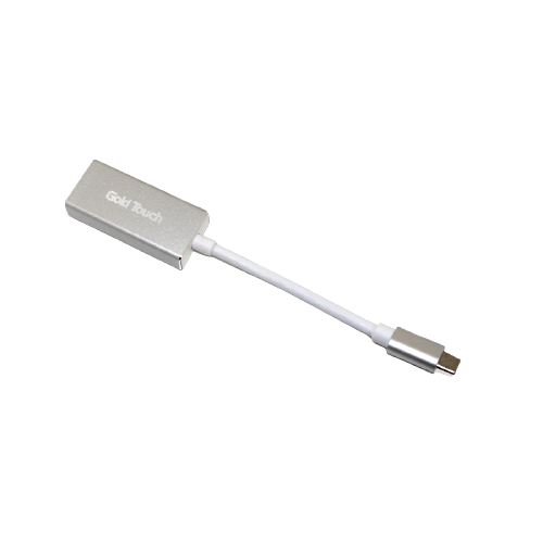 מתאם מחיבור USB 3.1 Type-C זכר לחיבור Display Port נקבה Gold Touch