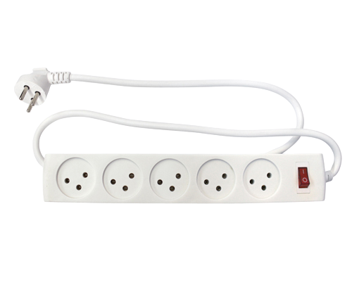 רב שקע 5 יציאות+ מפסק